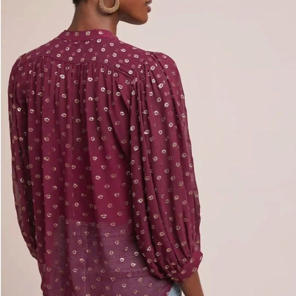 Anthropologie Moulinette Soeurs Allegra Embellished Top | XL - Picture 3 of 7